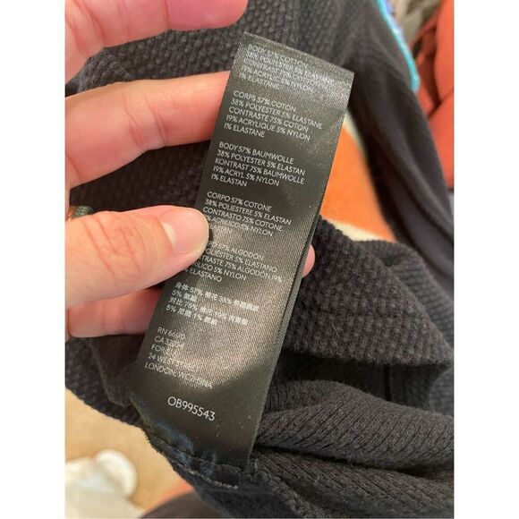 Free People Womens Multi-Color Crochet Sleeves Switch It Up Thermal Top Size XS - Picture 4 of 7